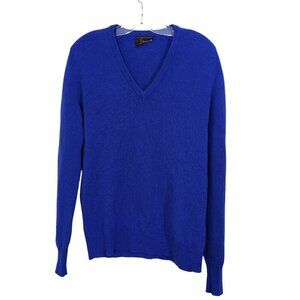 Simpsons Coxmoore Vintage Wool Sweater Mens Large Blue V Neck Made in England